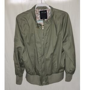 Therapy by Lane Crawford Green Utility Jacket with Floral Lining Size 2X